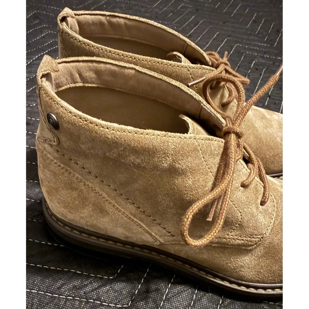 Clarks Newford Mid Chukka Boots Mens 8 Dark Sand Suede Lace Up 261837987070